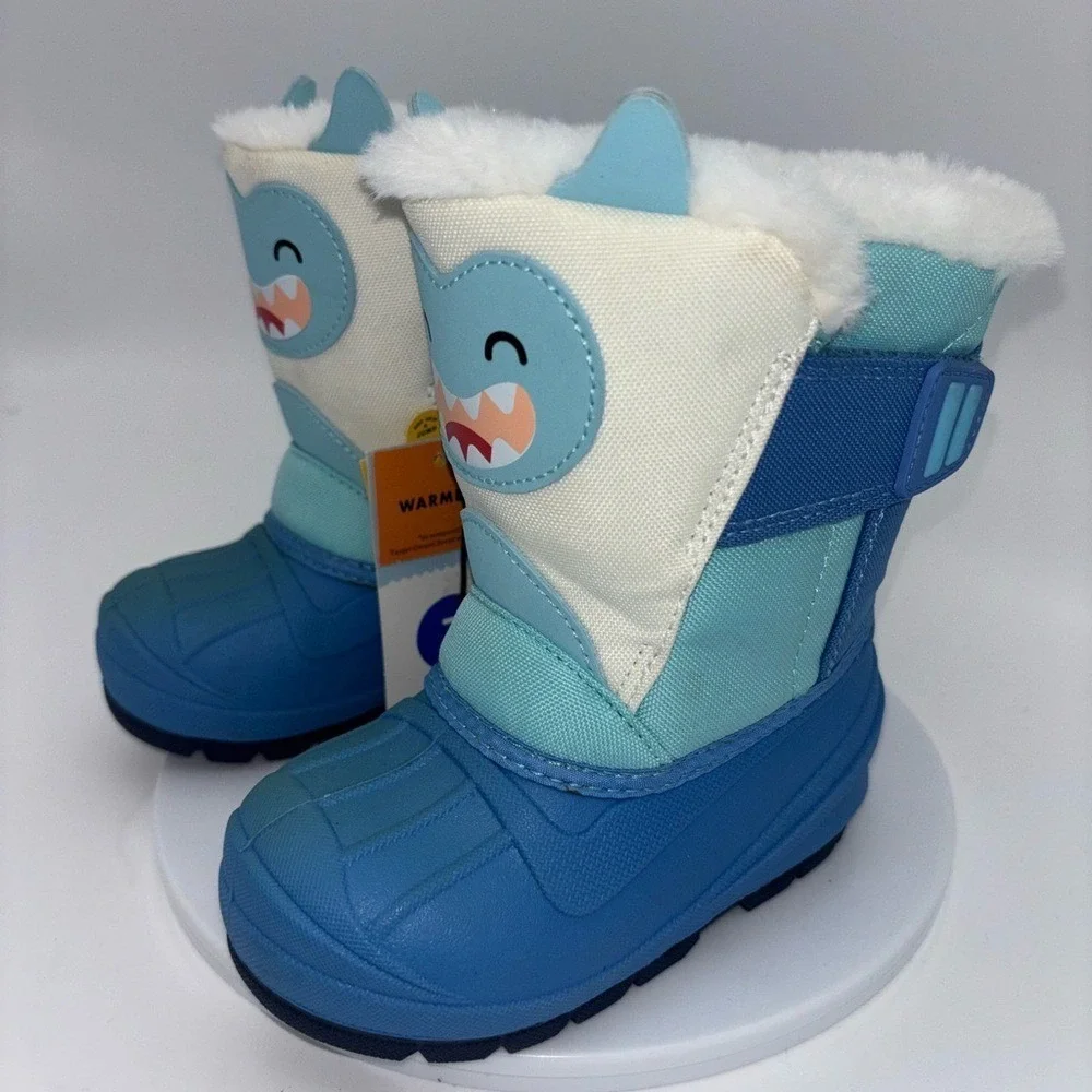 CAT & JACK Toddler Winter Boot Monster Frankie Snow Insulated‎ Waterproof Blue 7